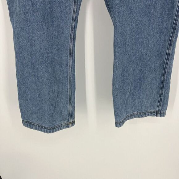 Duluth Trading Jeans Size 44x30 Mens Blue Ballroom Flex Straight Leg Medium Wash - Picture 3 of 9